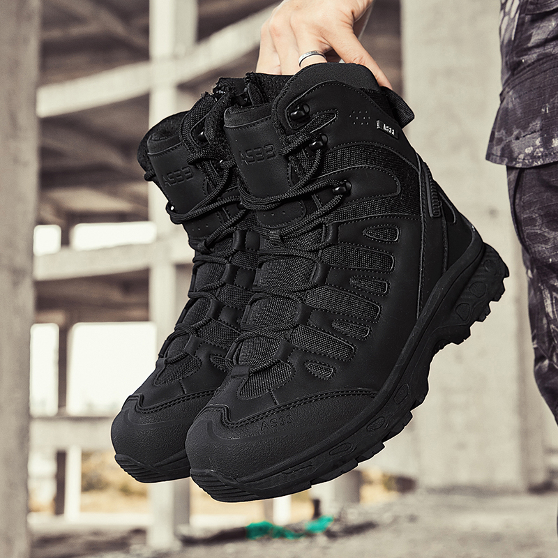 Waterproof Winter Boot - Sepatu Bot Taktis Pria dengan Tali,