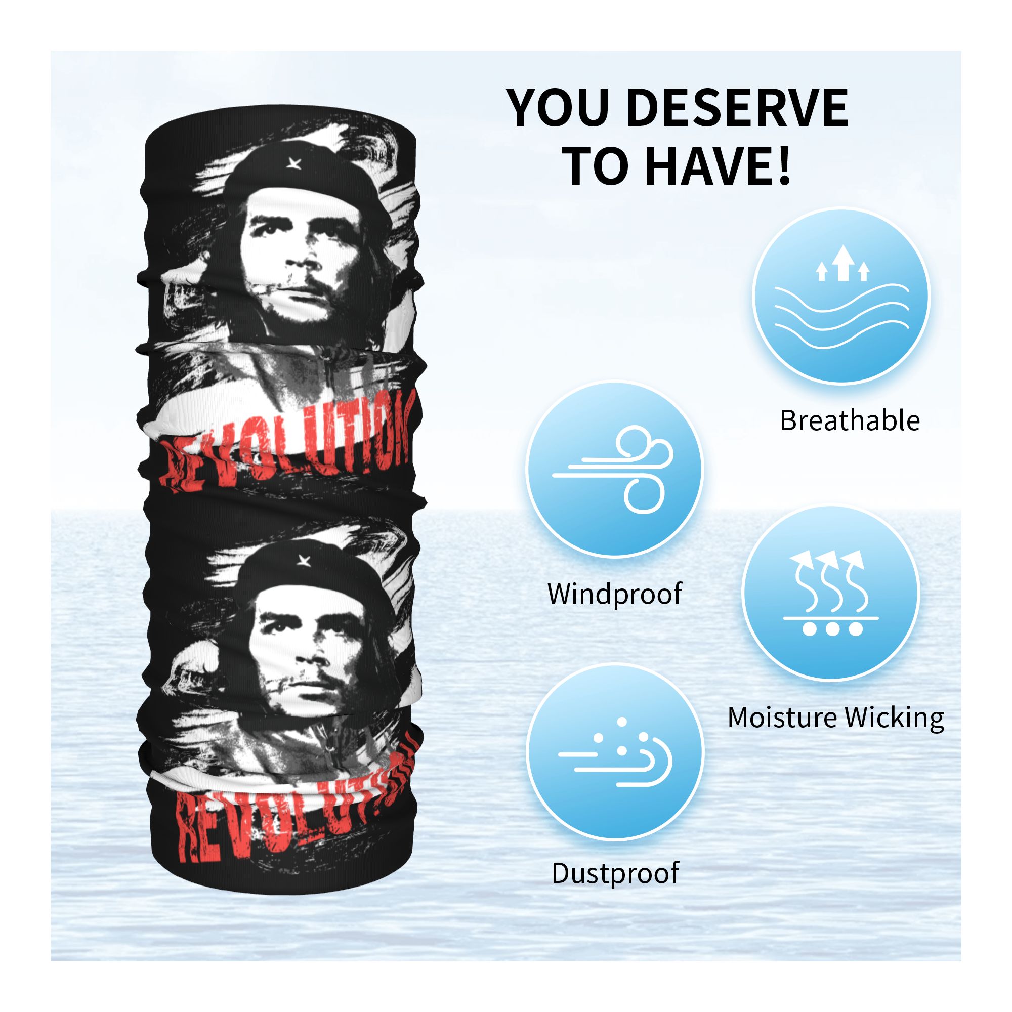 Bandana Che Guevara Revolusi,  - Neck Gaiter Fleece ulasan dan harga