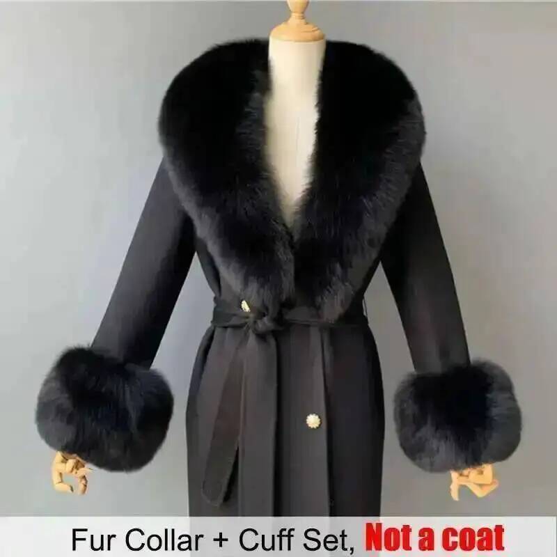 Kerah bulu asli dan Set manset - Shawl Wrap Winter ulasan dan harga